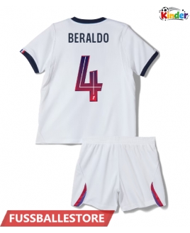 Günstige Paris Saint-Germain Lucas Beraldo #4 Auswärts Trikotsatzt Kinder 2026-27 Kurzarm (+ Kurze Hosen)
